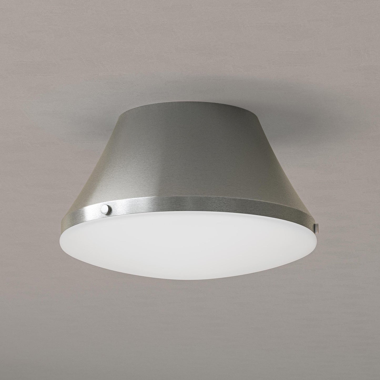 Progress Lighting P350305-009 Avra Flush Mount close-up ceiling-mounted view in Brushed Nickel