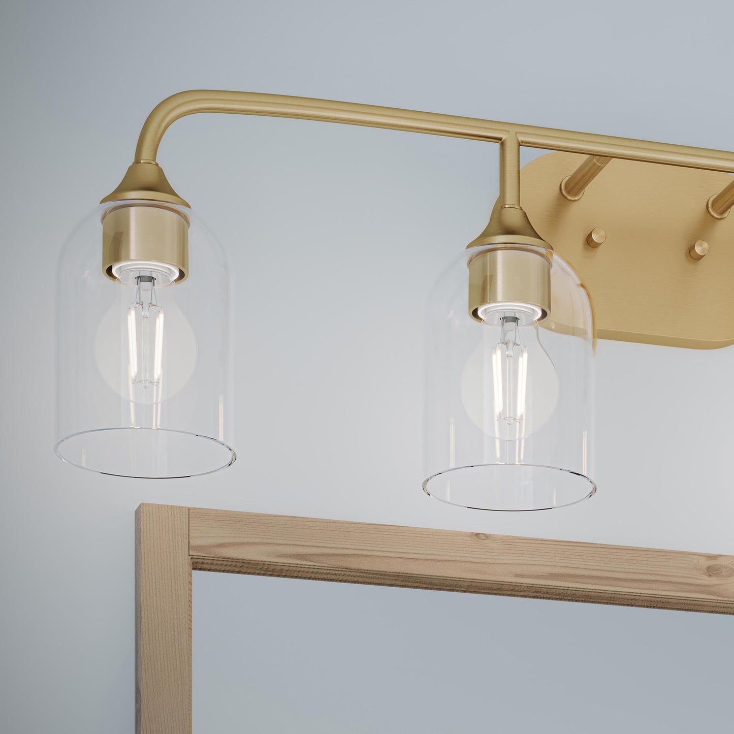 Progress Lighting P300574-191 Ilia Brushed Gold Bath Vanity Wall Light - Detail View