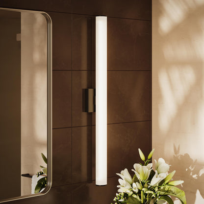 Progress Lighting P300554-031-CS Phase 6.2 LED Black Linear Vanity Light - Detail Lifestyle Shot
