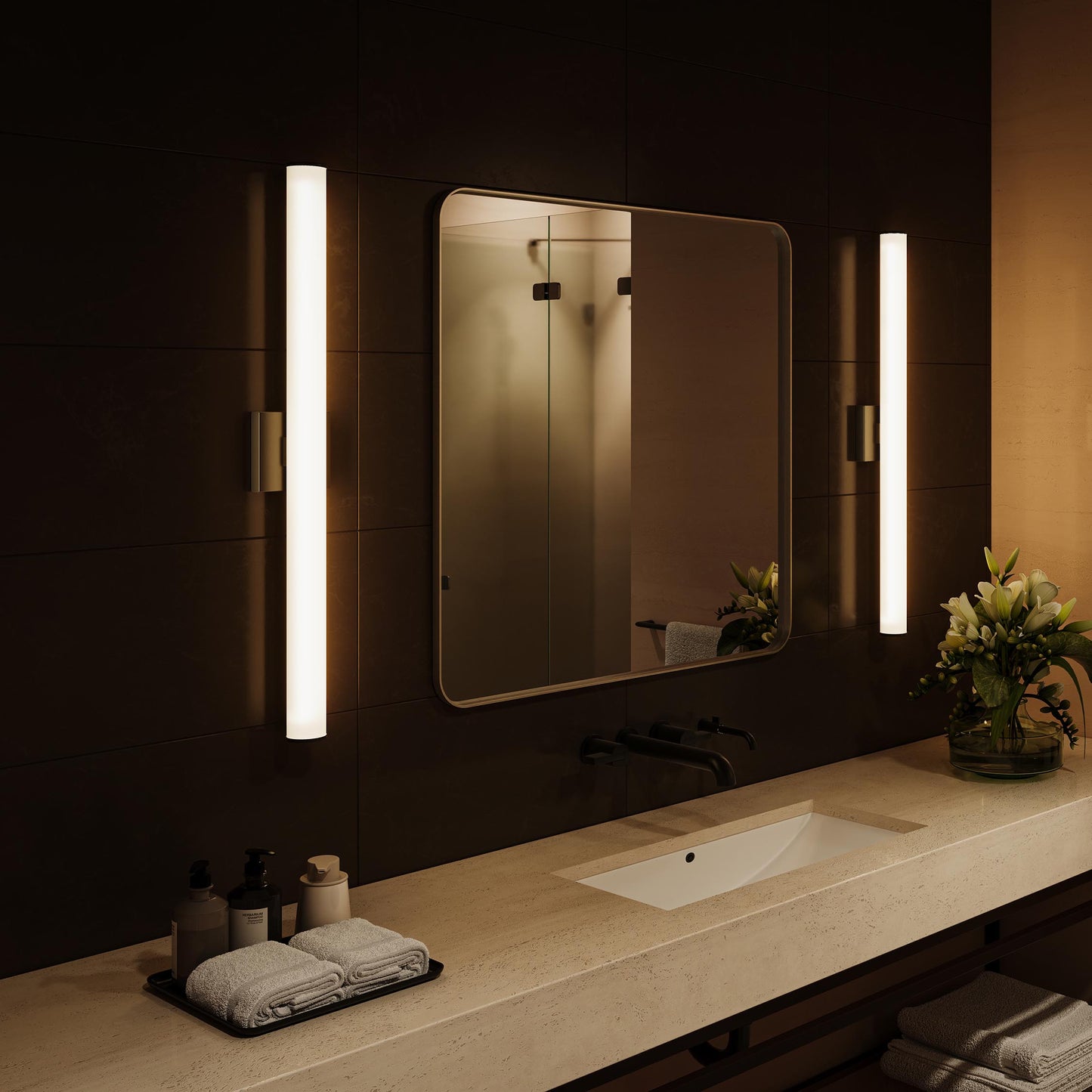 Progress Lighting P300554-031-CS Phase 6.2 LED Black Linear Vanity Light - View 8