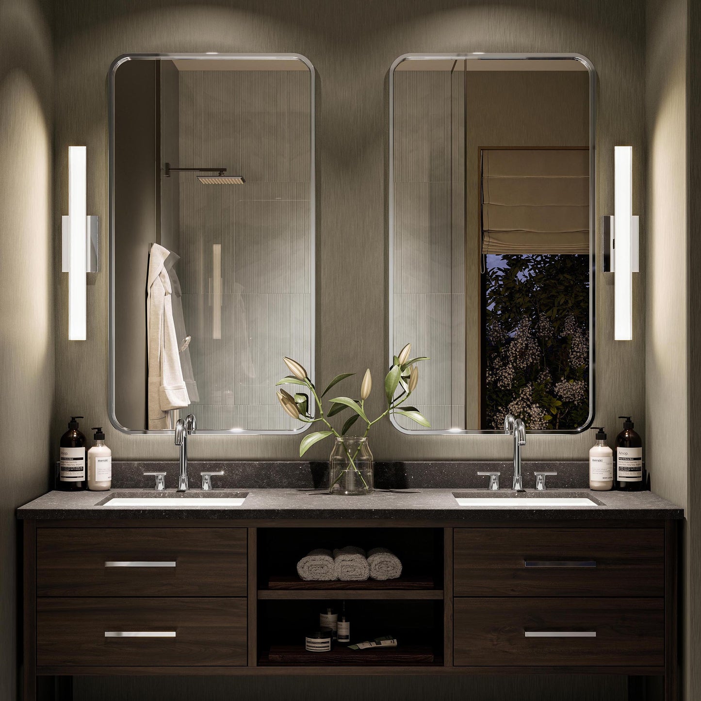 Progress Lighting P300556-015-CS Phase 6.3 LED 24 Inch Polished Chrome Bath Vanity Wall Light