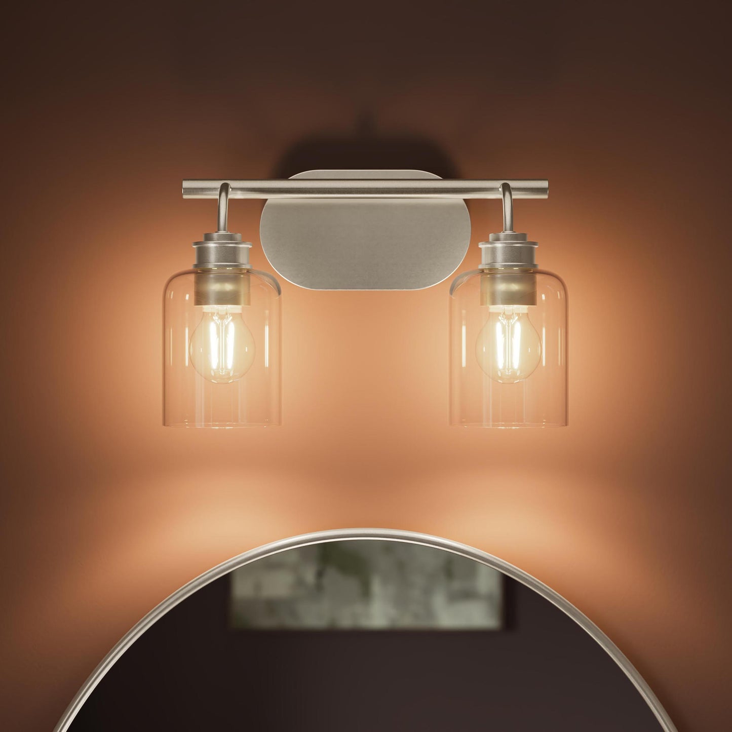 Progress Lighting P300566-009 Reines Bath Vanity Light - Close-Up Detail Over Mirror