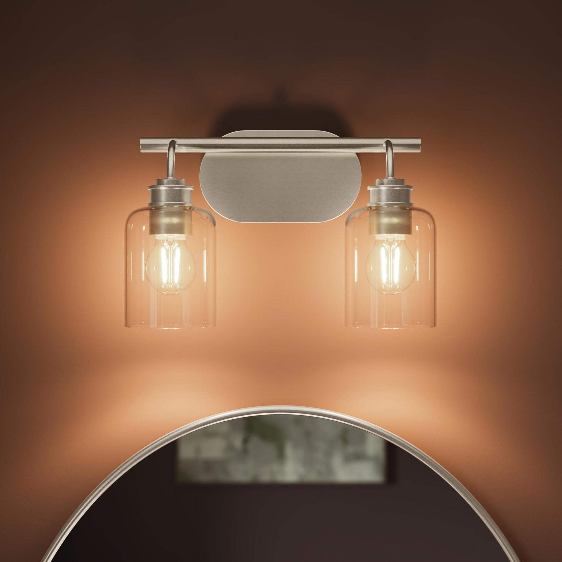 Progress Lighting P300566-009 Reines Bath Vanity Light - Close-Up Detail Over Mirror