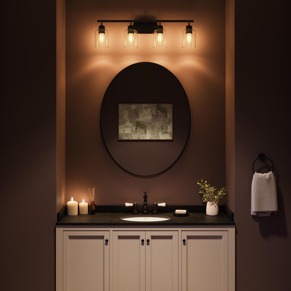 Progress Lighting P300568-31M Reines Matte Black Bath Vanity Wall Light - View 8
