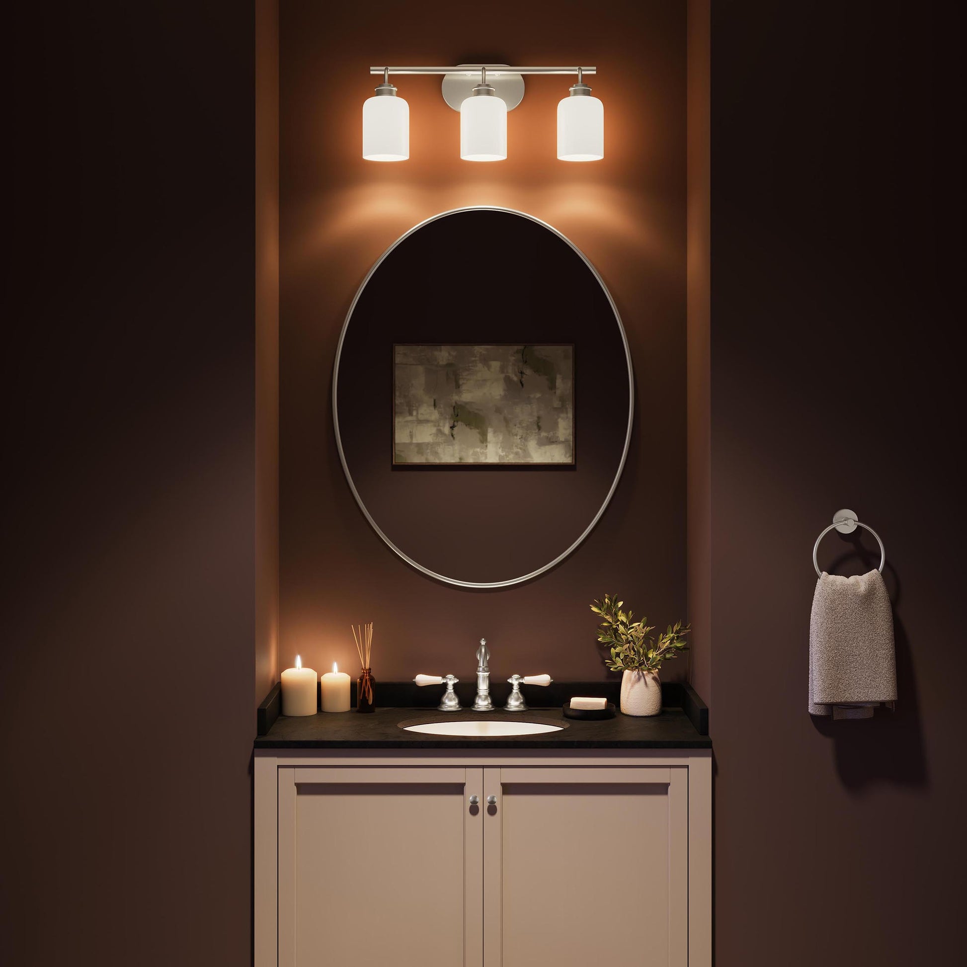 Progress Lighting P300579-009 Reines 3-Light Brushed Nickel Bath Vanity additional view