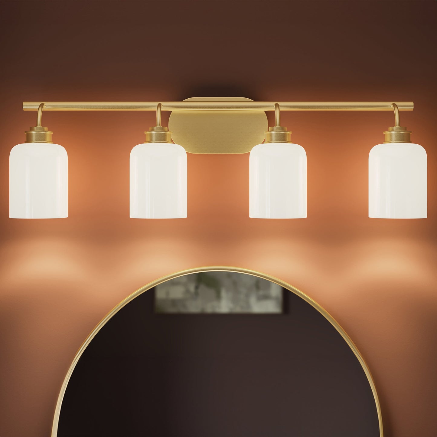 Progress Lighting Reines P300580-191 Brushed Gold Bath Vanity Light close-up detail view
