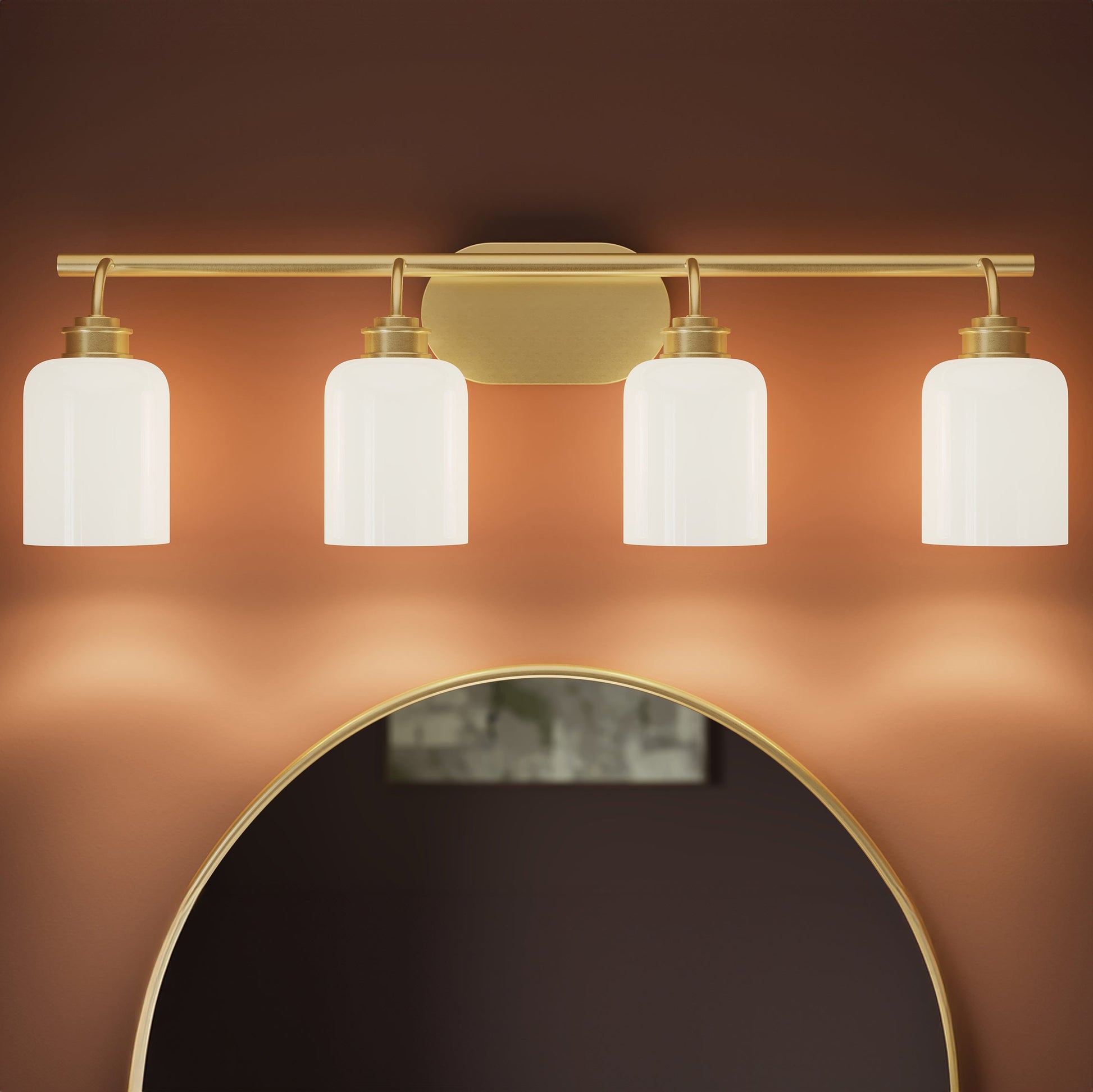 Progress Lighting Reines P300580-191 Brushed Gold Bath Vanity Light close-up detail view