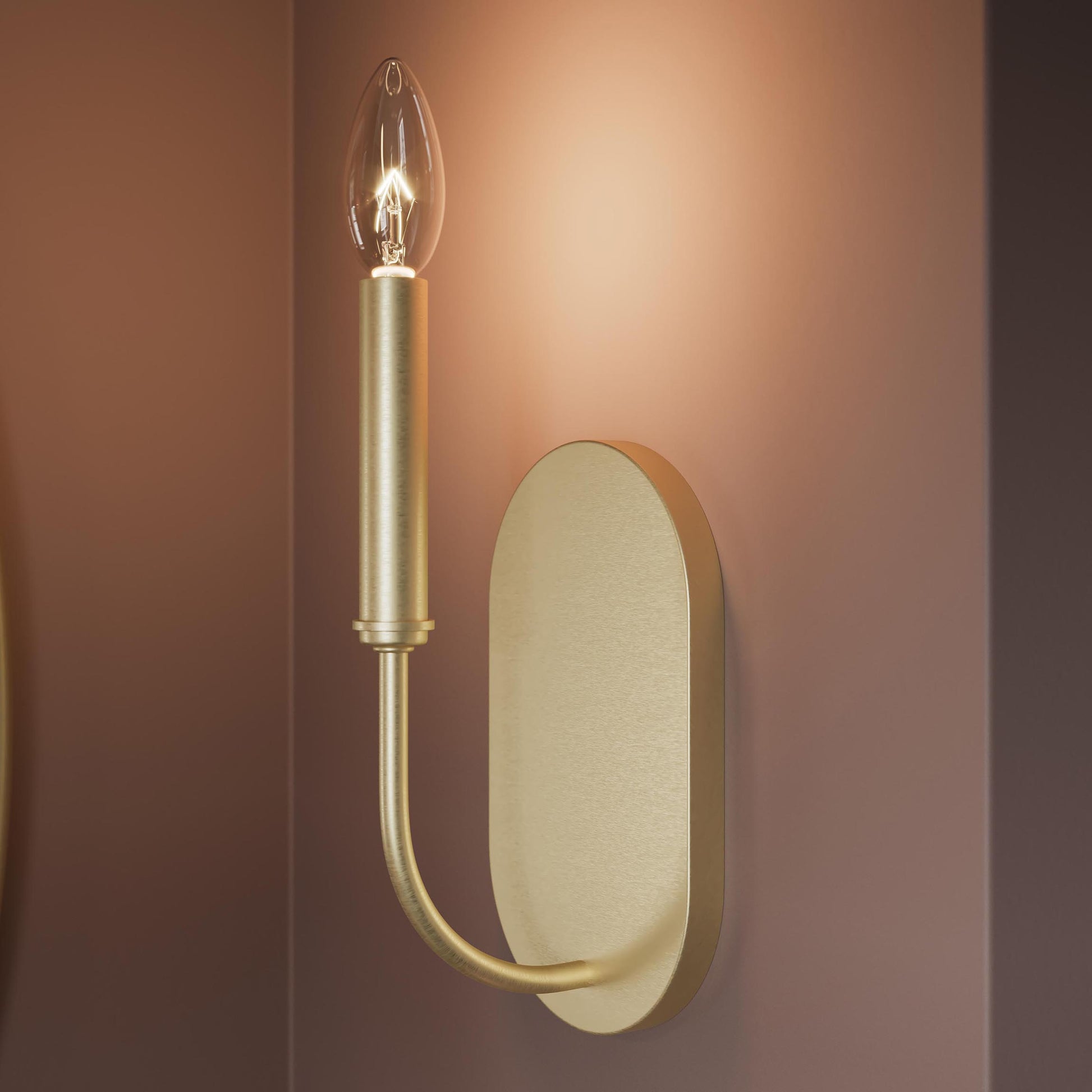 Progress Lighting P710153-191 Reines Brushed Gold Wall Sconce - Detail Close-Up