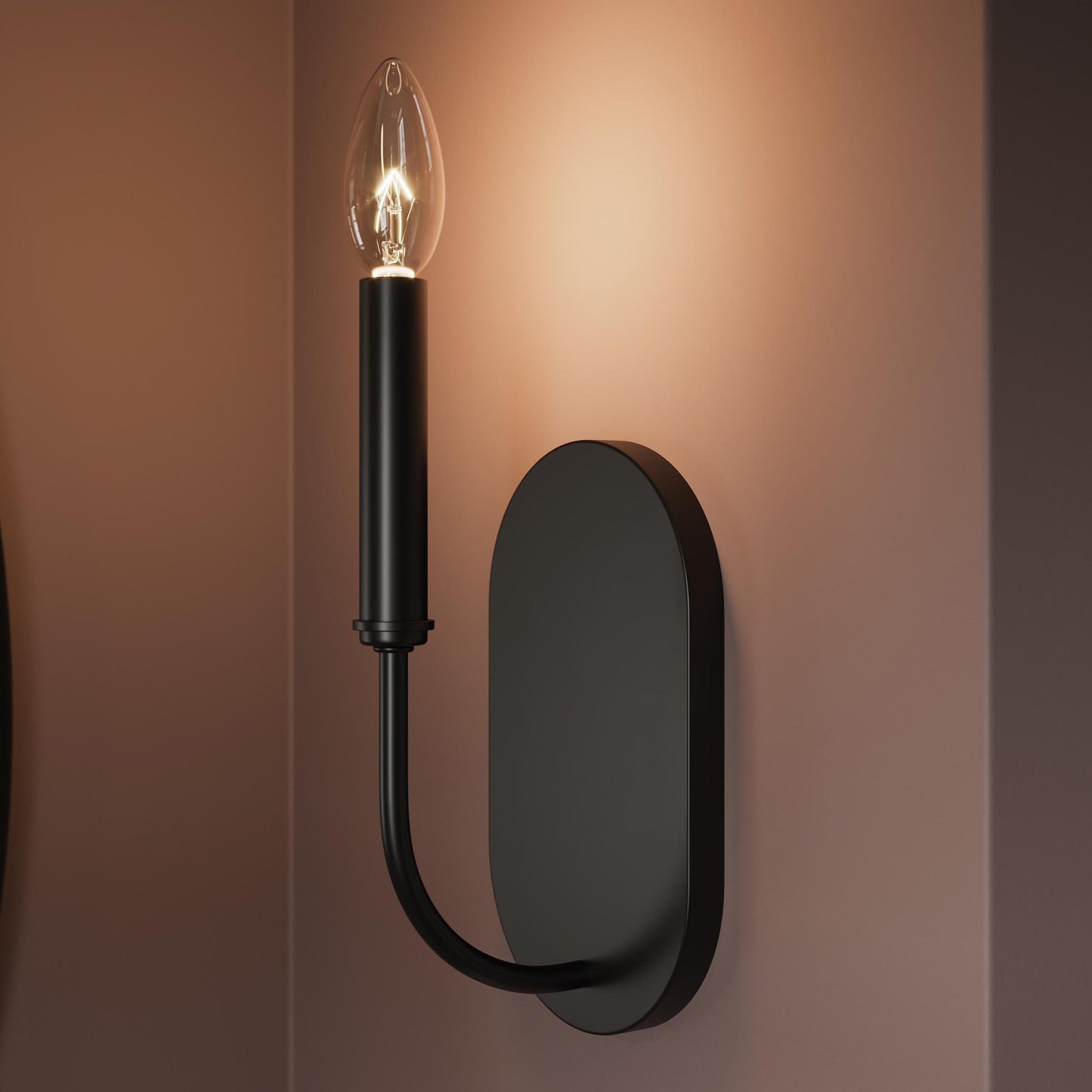 Progress Lighting P710153-31M Reines Matte Black Wall Sconce - Detail Close-Up Shot