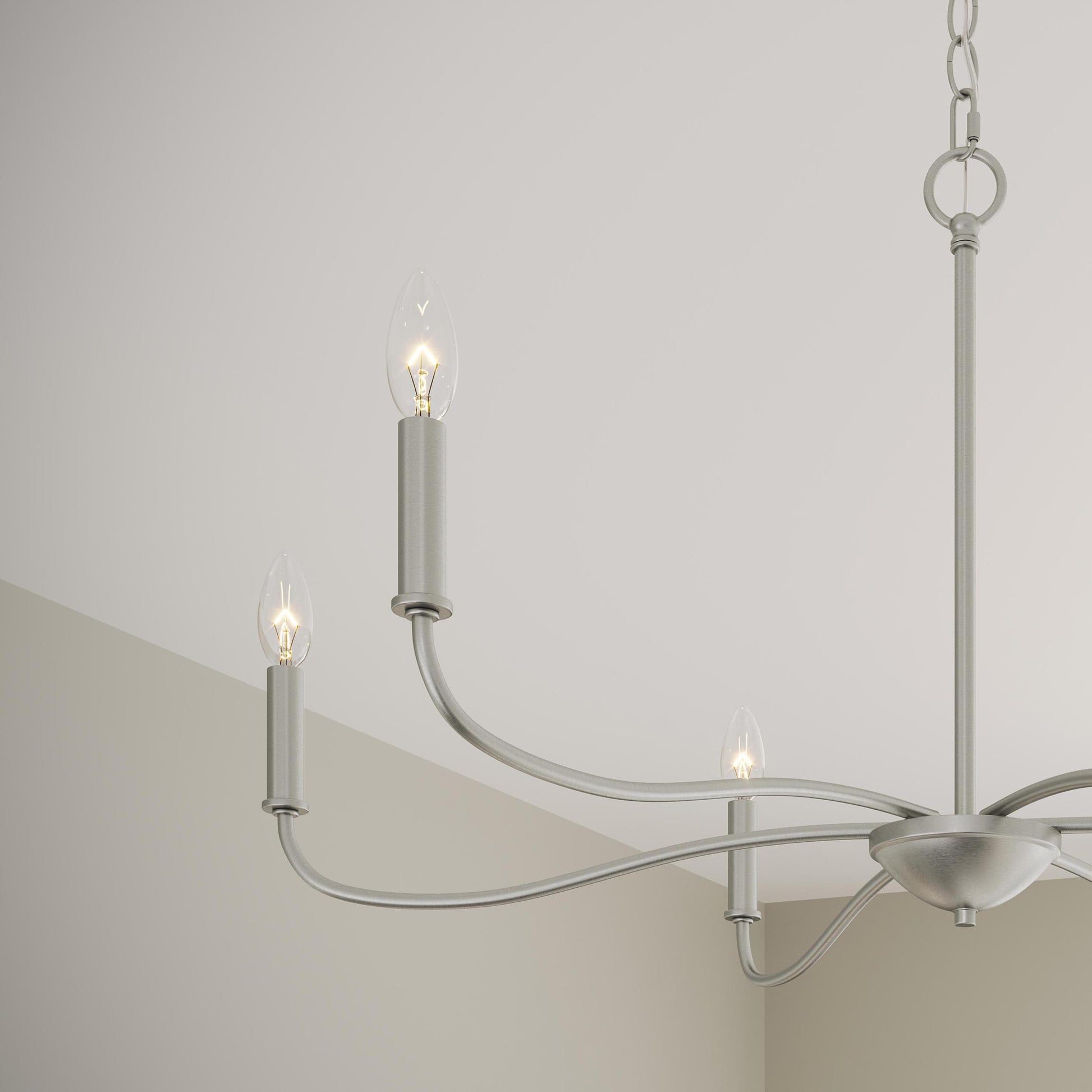 Progress Lighting P400463-009 Ilia Brushed Nickel Chandelier image 6