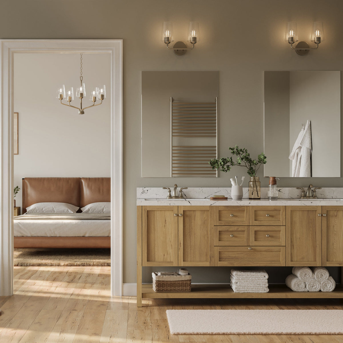 Progress Lighting P300540-009 Celino 2 Light Brushed Nickel Bath Vanity Wall Light - Lifestyle