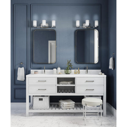 Progress Lighting Elevate 3 light polished chrome bath vanity wall light in bathroom setting
