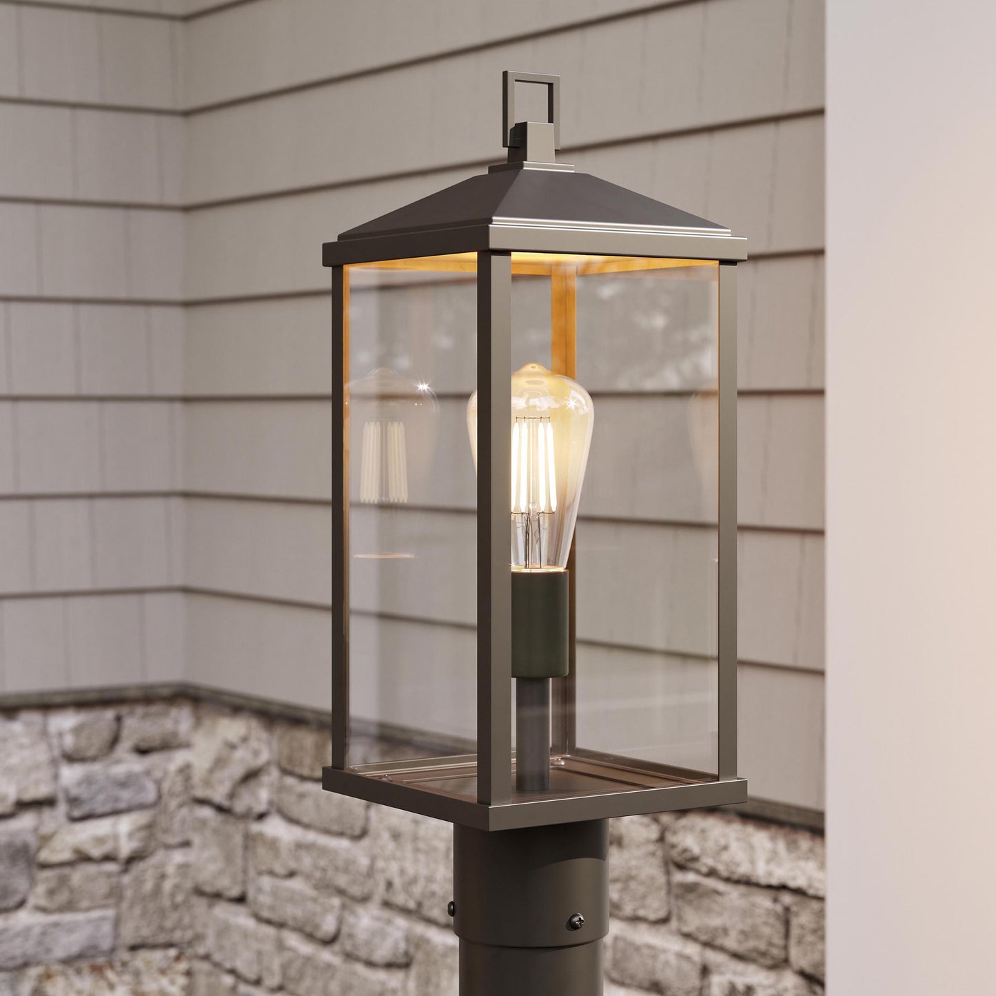 Progress Lighting P540114-020 Cantley Antique Bronze Outdoor Post Lantern