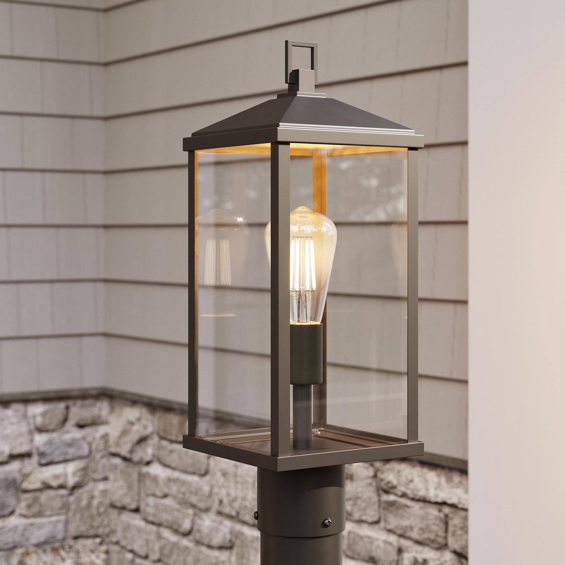 Progress Lighting P540114-020 Cantley Antique Bronze Outdoor Post Lantern