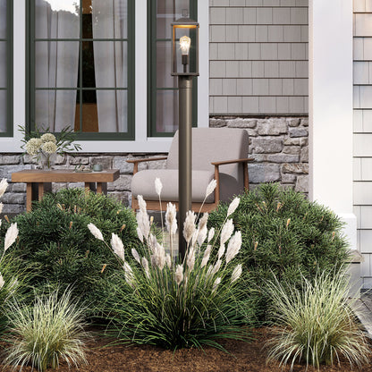 Progress Lighting P540114-020 Cantley Antique Bronze Outdoor Post Lantern - Daytime Lifestyle Close-Up