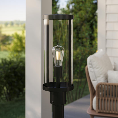 Progress Lighting P540112-31M Kagen Outdoor Post Lantern in Matte Black - Lifestyle Application Shot