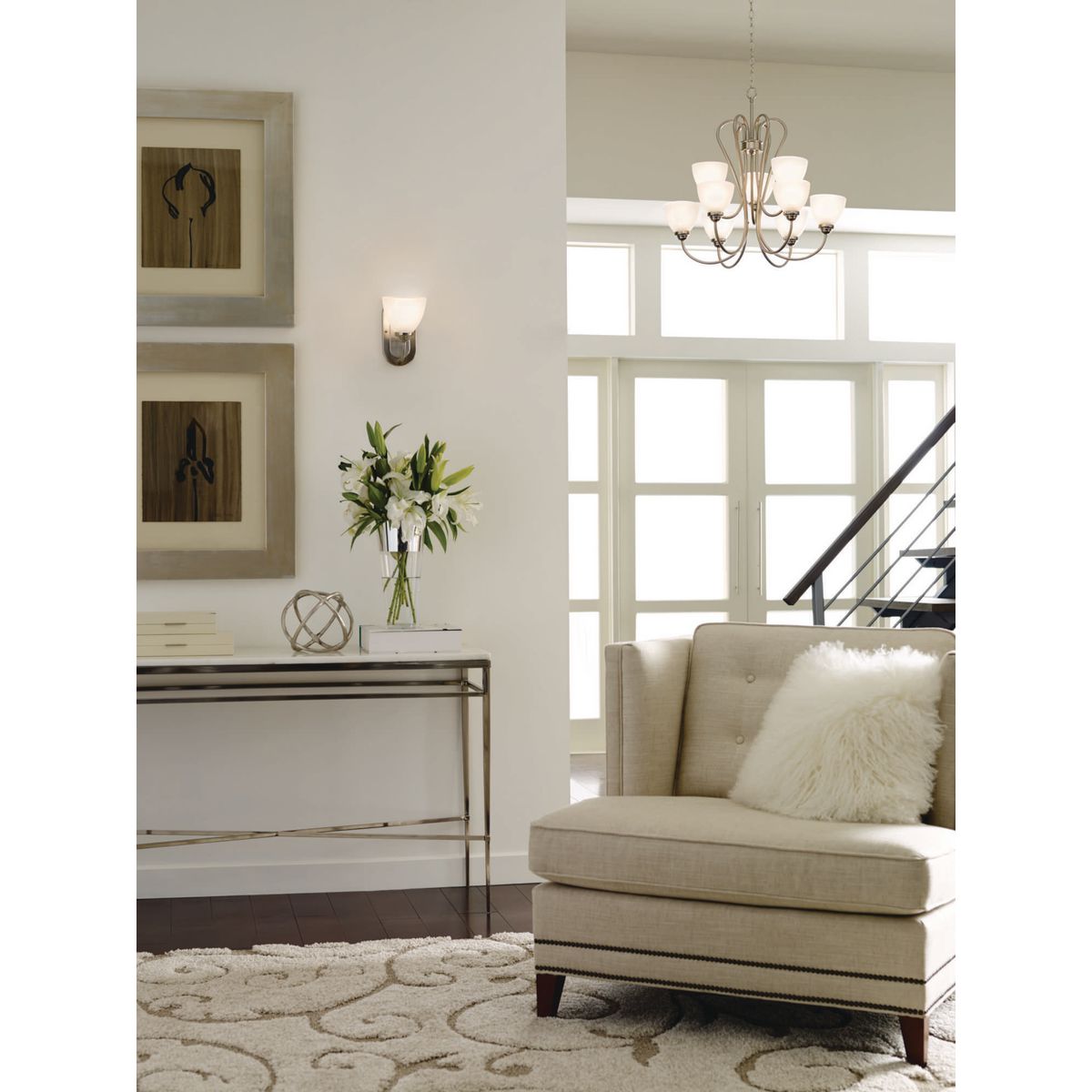 Progress Lighting Heart collection bath vanity wall light shown in interior setting