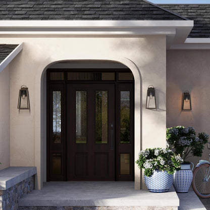 Progress Lighting P560403-020 Hedry Antique Bronze Outdoor Wall Lantern - Daytime Exterior Lifestyle Shot