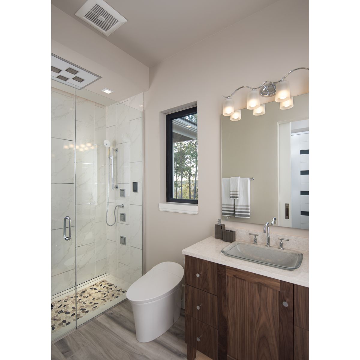 Progress Lighting P2021-15 Inspire 4 Light Polished Chrome Bath Vanity Wall Light - Lifestyle