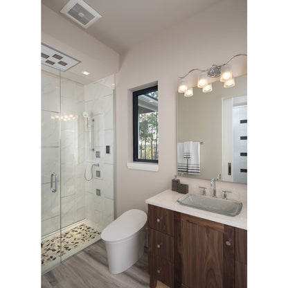 Progress Lighting P2021-15 Inspire 4 Light Polished Chrome Bath Vanity Wall Light - Lifestyle