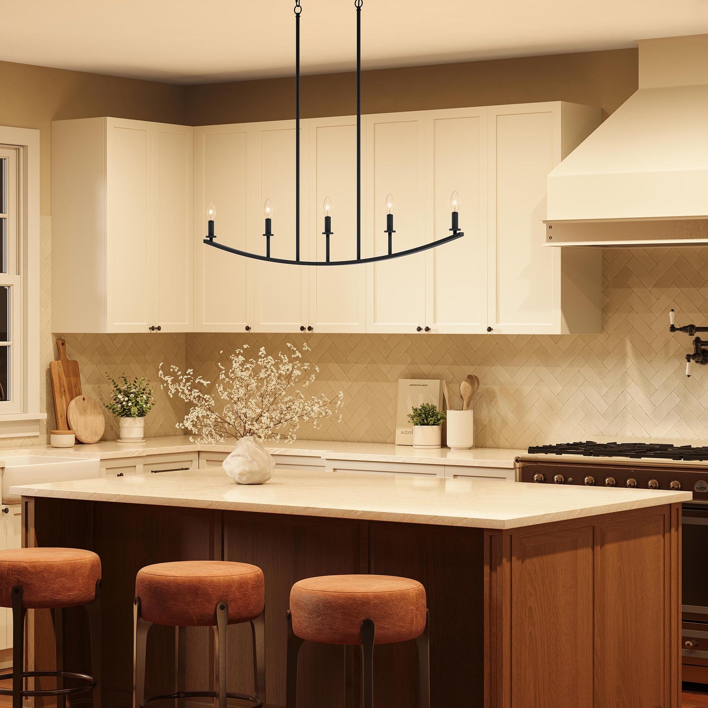 Progress Lighting P400461-31M Jheni Matte Black Linear Chandelier - Image 7