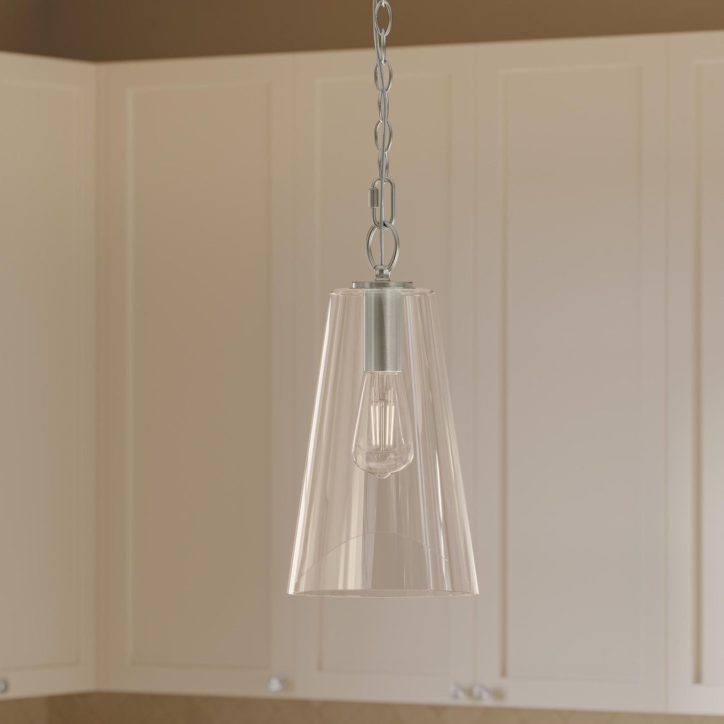 Progress Lighting P500511-009 Jheni Brushed Nickel Pendant - Kitchen Lifestyle Shot