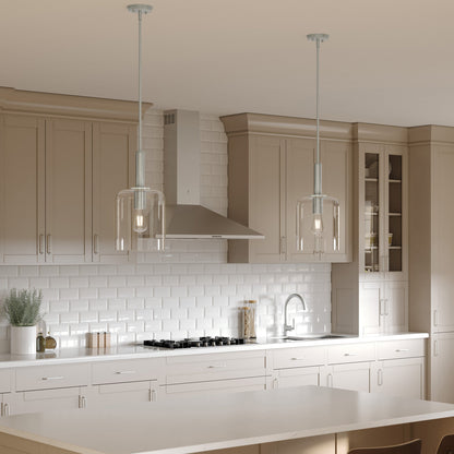 Progress Lighting P500509-009 Reines Brushed Nickel Pendant in Kitchen Lifestyle Day Shot