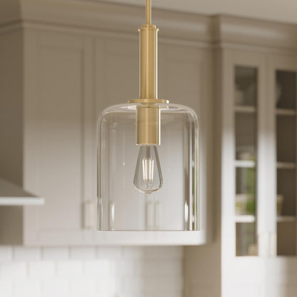 Progress Lighting P500509-191 Reines 1 Light Brushed Gold Pendant Ceiling Light - Detail Close-Up