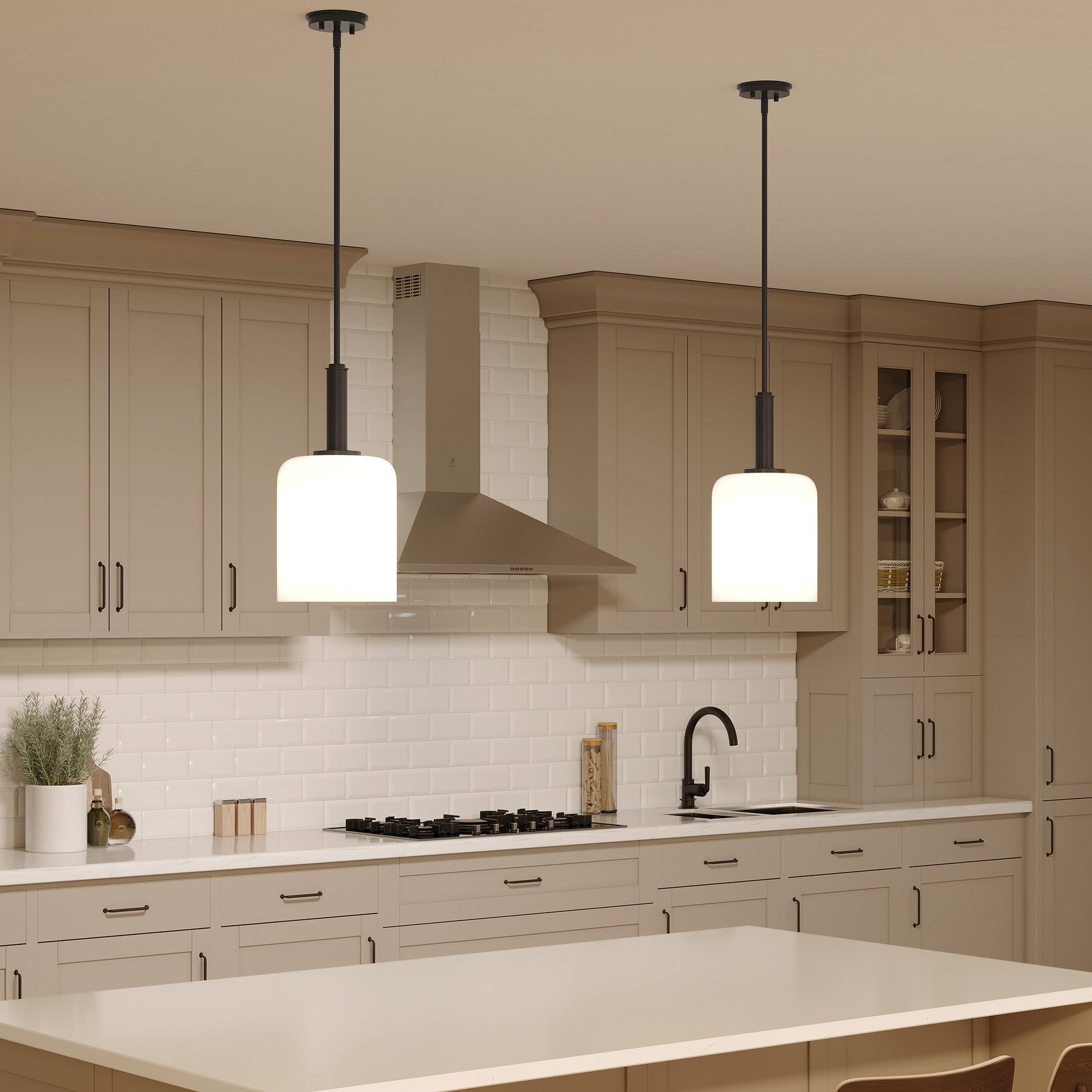 Progress Lighting P500516-31M Reines 1 Light Matte Black Pendant - Image 6