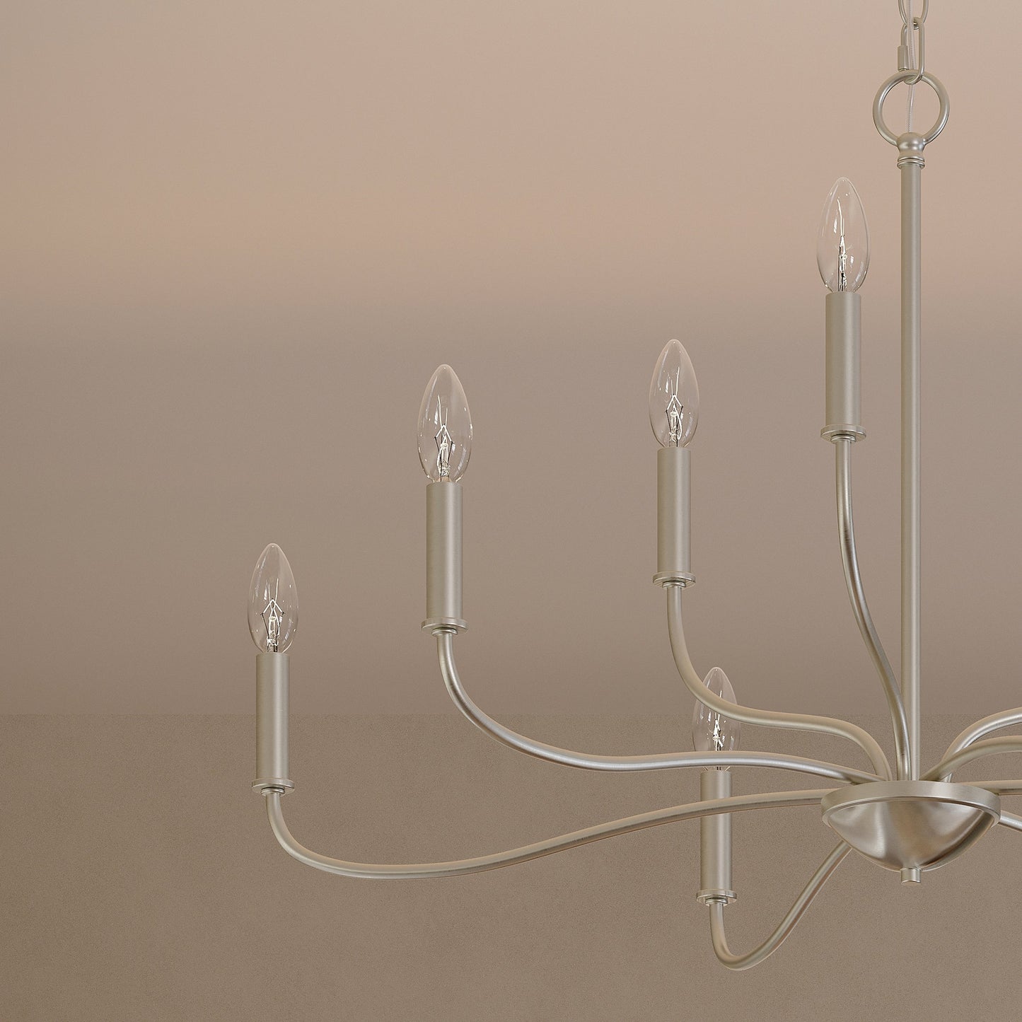 Progress Lighting P400465-009 Ilia 9-Light Brushed Nickel Chandelier - Additional View