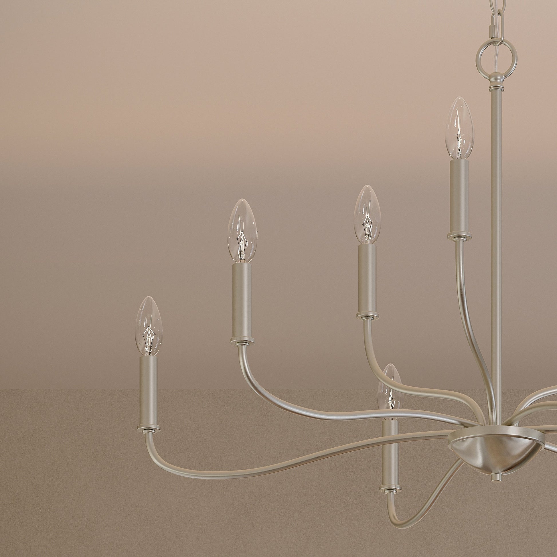 Progress Lighting P400465-009 Ilia 9-Light Brushed Nickel Chandelier - Additional View