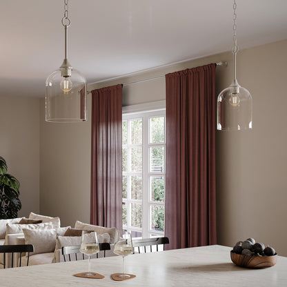 Progress Lighting Ilia P500514-009 Brushed Nickel Pendant lifestyle dining room application shot