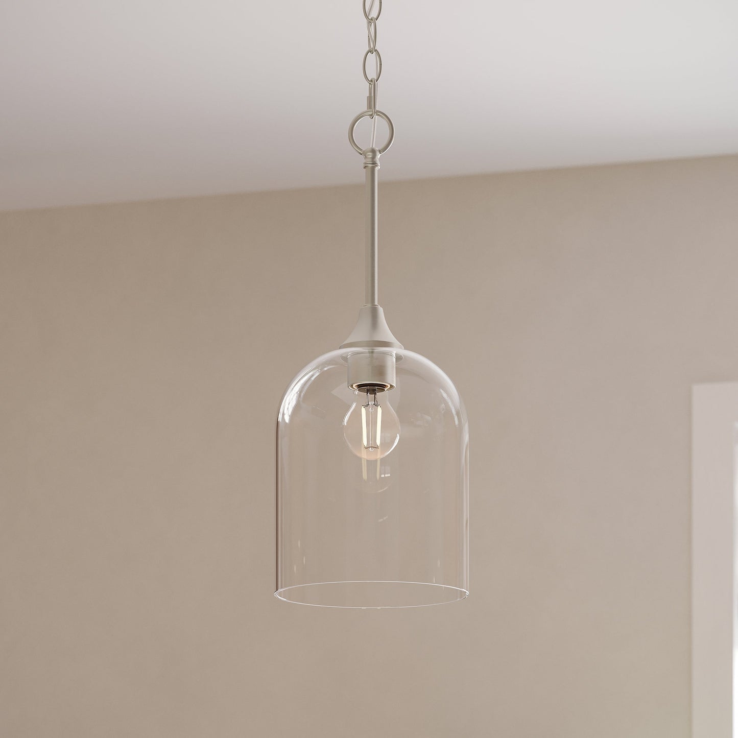 Progress Lighting Ilia P500514-009 Brushed Nickel Pendant close-up detail shot