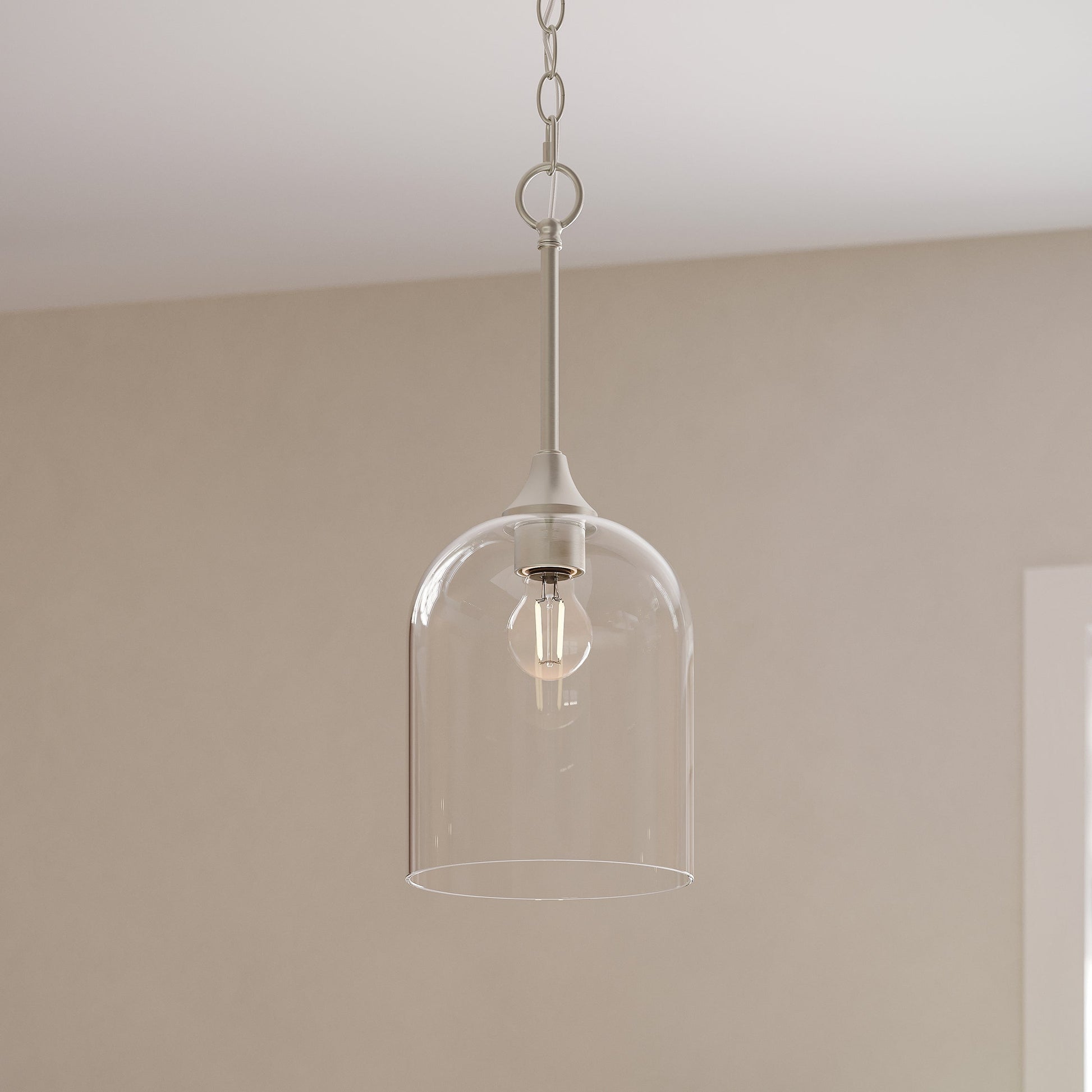 Progress Lighting Ilia P500514-009 Brushed Nickel Pendant close-up detail shot