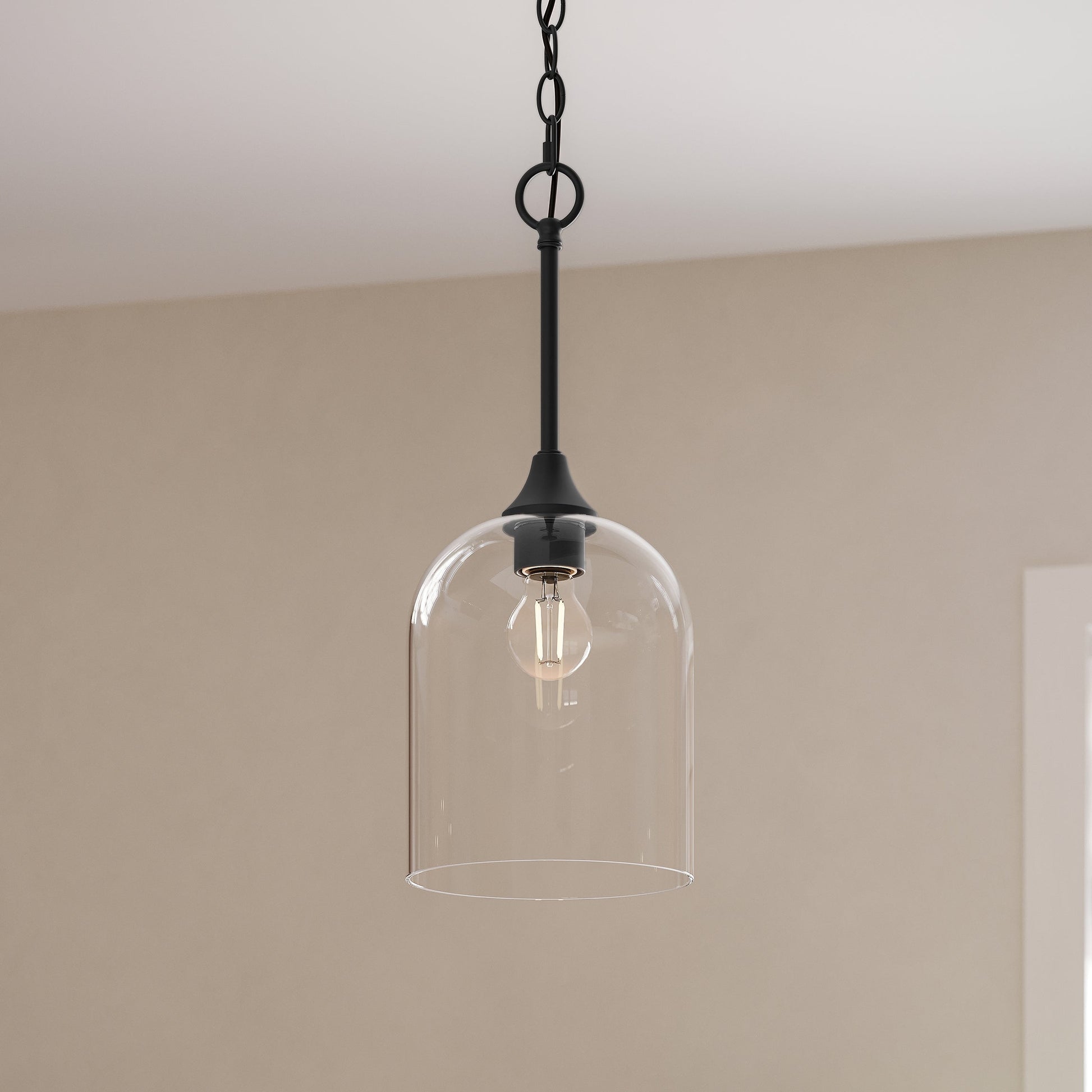 Progress Lighting Ilia P500514-31M Matte Black Pendant Close-Up Detail View