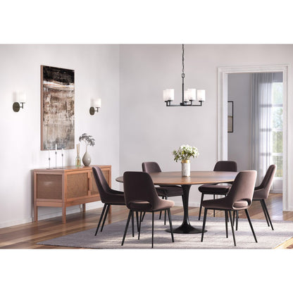 Progress Lighting Replay black bath vanity wall light in dining room setting