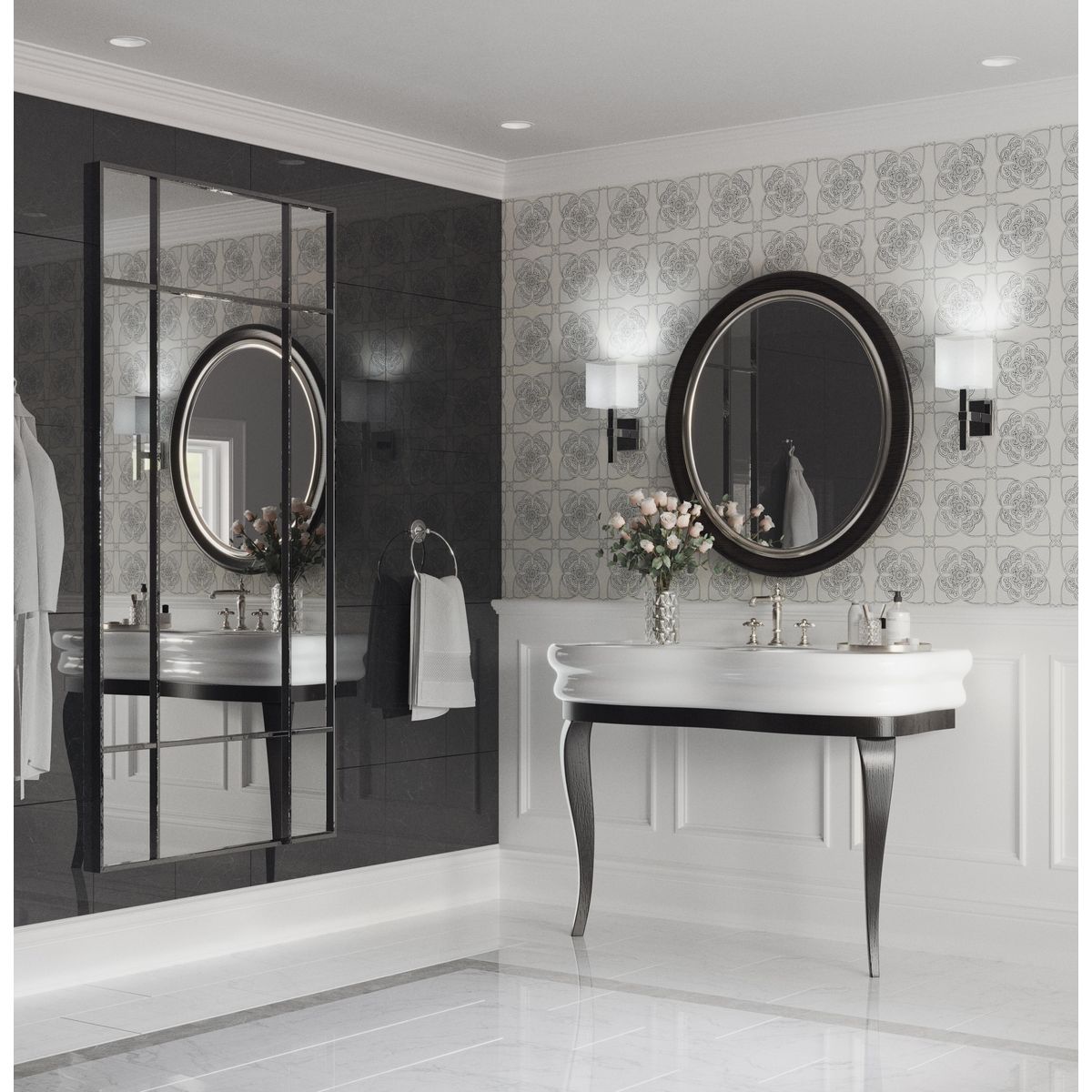 Progress Lighting P710016-015 Metro 1 Light Polished Chrome Wall Sconce - Lifestyle Bathroom View