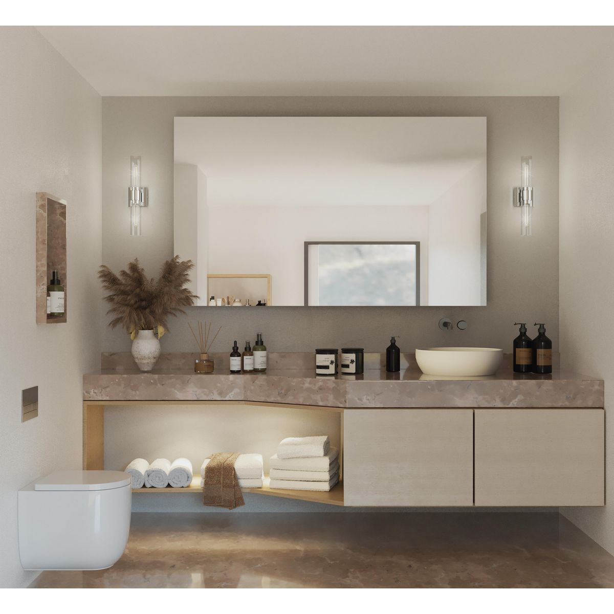 Progress Lighting Clarion bath vanity wall lights in bathroom setting