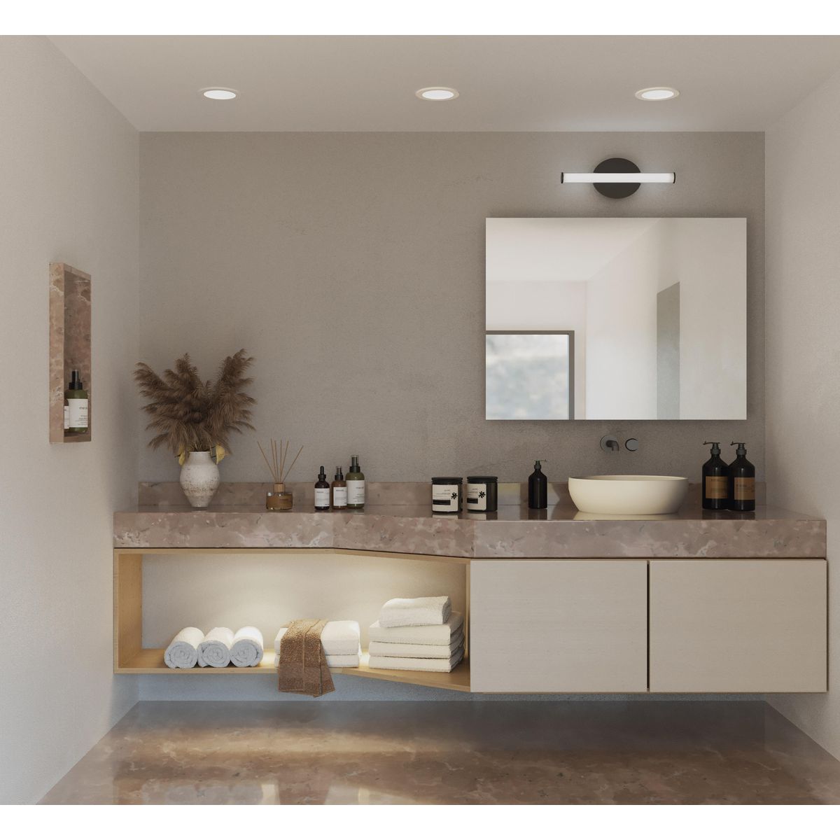 Progress Lighting P300410-31M-CS Phase 3 LED bath vanity wall light in bathroom setting