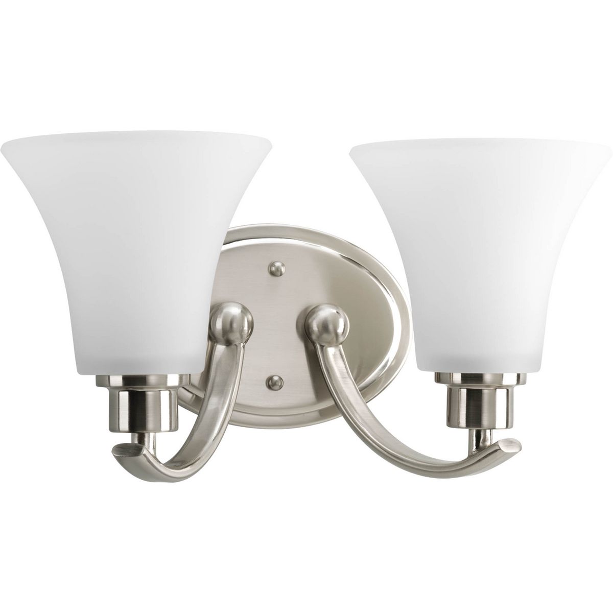 Progress Lighting P2001-09 Joy 2 light brushed nickel bath vanity wall light