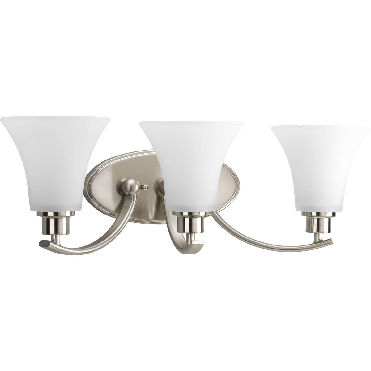 Progress Lighting P2002-09 Joy 3 Light Brushed Nickel Bath Vanity Wall Light