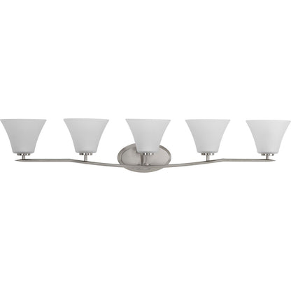 Progress Lighting P2016-09 Bravo 5 light brushed nickel bath vanity wall light