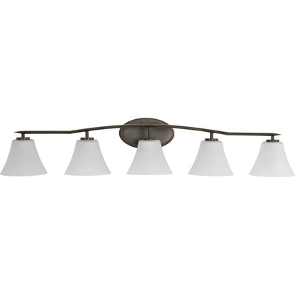 Progress Lighting P2016-20W Bravo 5 Light Antique Bronze Bath Vanity Wall Light