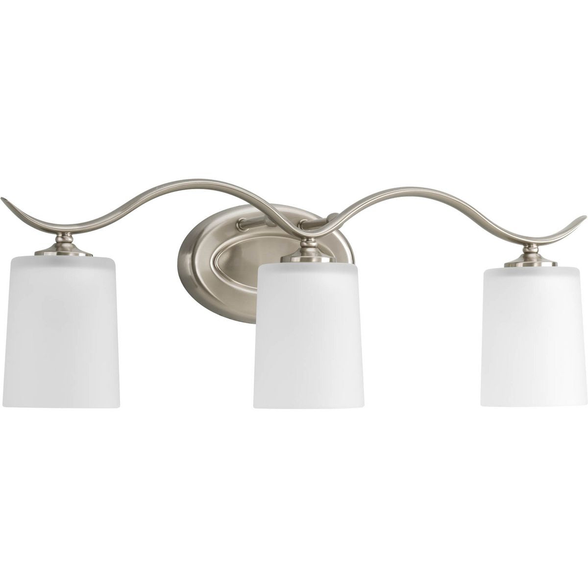 Progress Lighting P2020-09 Inspire 3 light brushed nickel bath vanity wall light