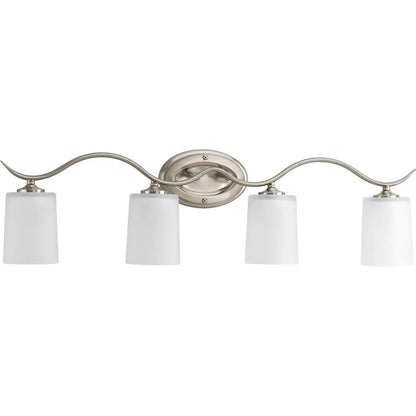 Progress Lighting P2021-09 Inspire 4 Light Brushed Nickel Bath Vanity Wall Light - Product Image
