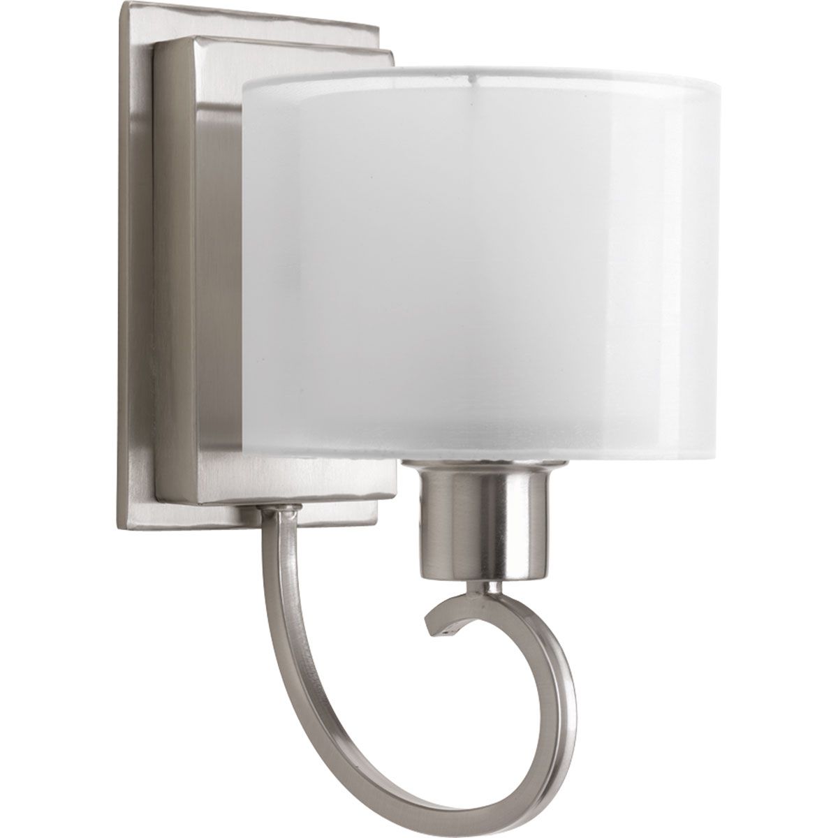 Progress Lighting P2041-09 Invite 1 Light Brushed Nickel Bath Vanity Wall Light