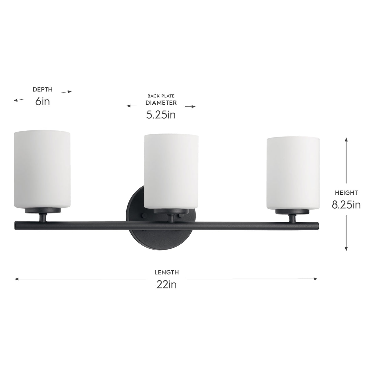 Progress Lighting P2159-31 Replay dimension diagram