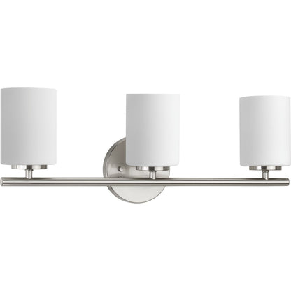 Progress Lighting Replay 3 light bath vanity wall light in brushed nickel
