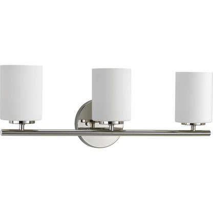 Progress Lighting Replay 3 light polished nickel bath vanity wall light