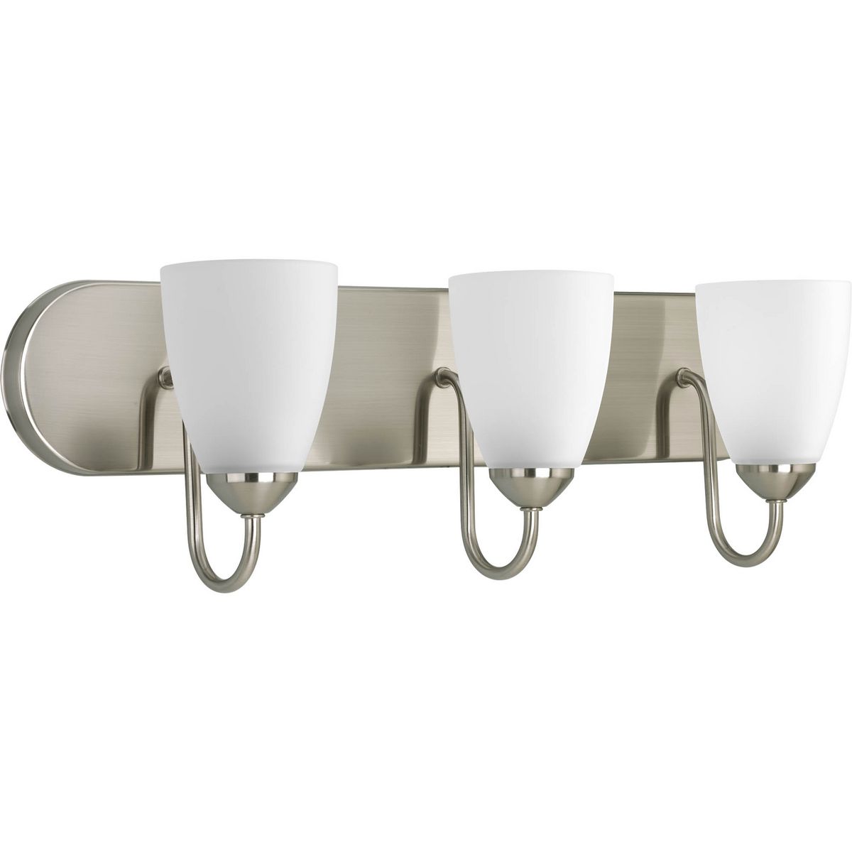 Progress Lighting P2708-09 Gather 3 light brushed nickel bath vanity wall light